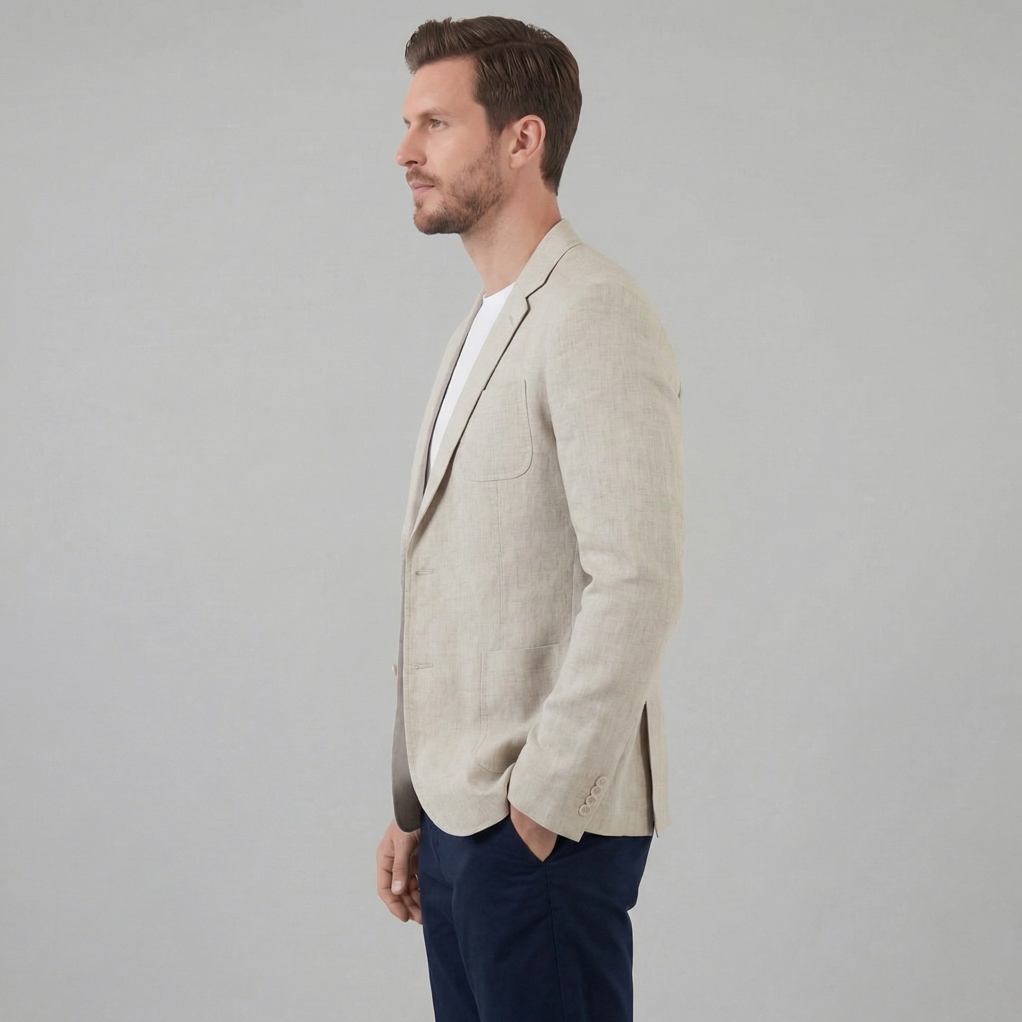 CONOR™| Men's Two-Button Linen Blazer
