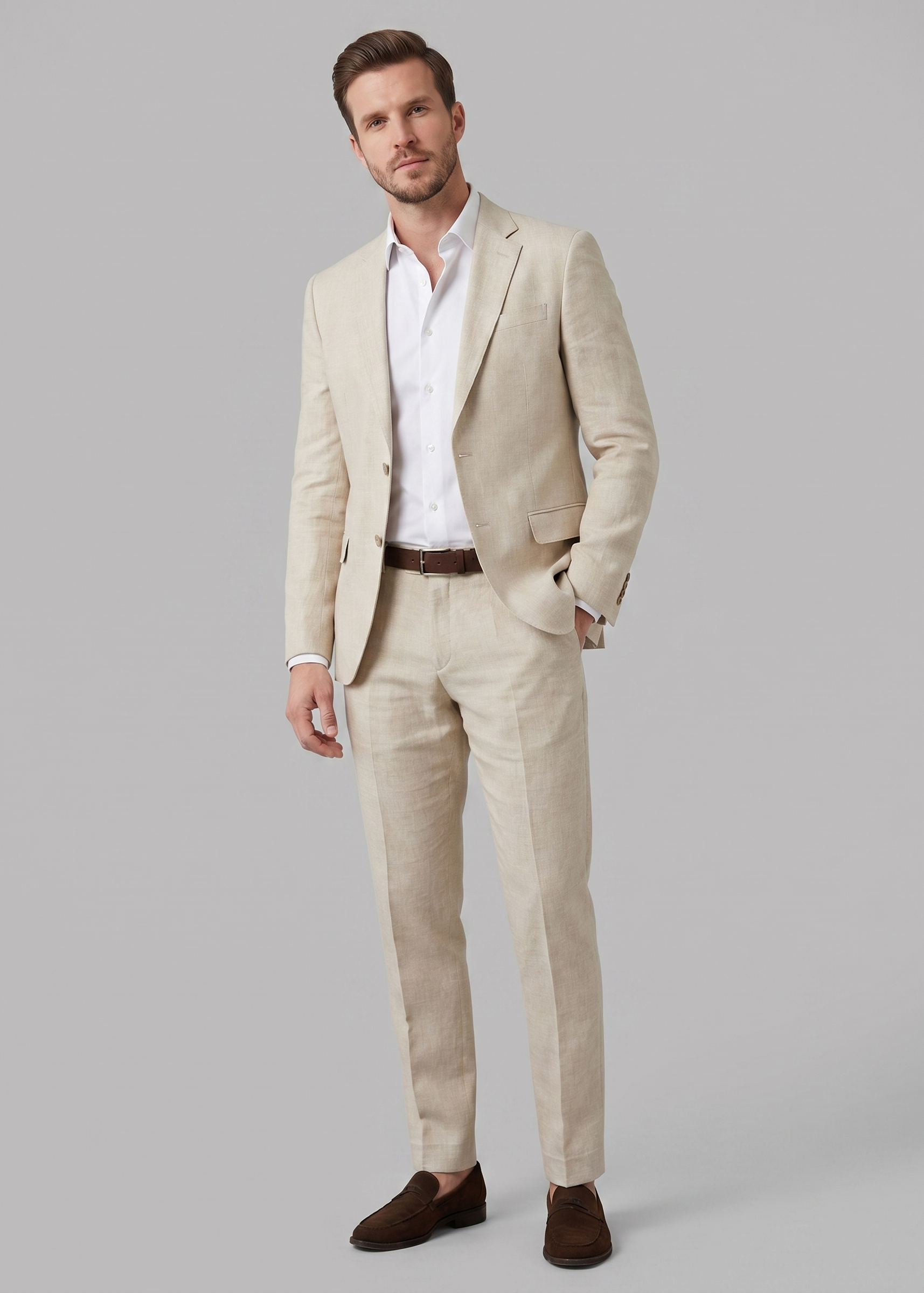 CONOR™™ | Men's Linen Blend Two-Piece Suit