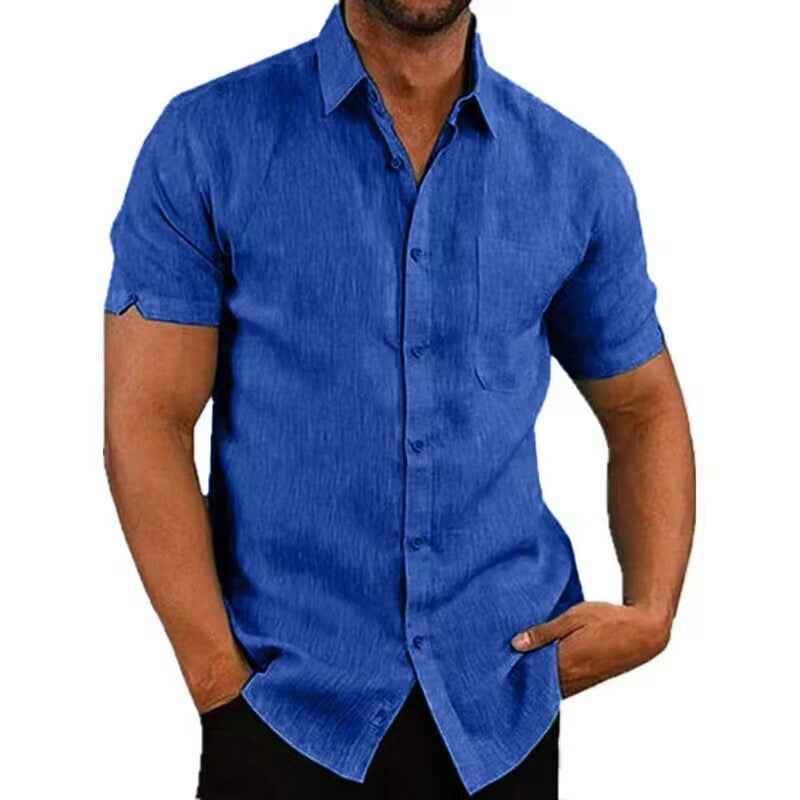 CONOR™™ | Men's Short-Sleeve Linen Shirt