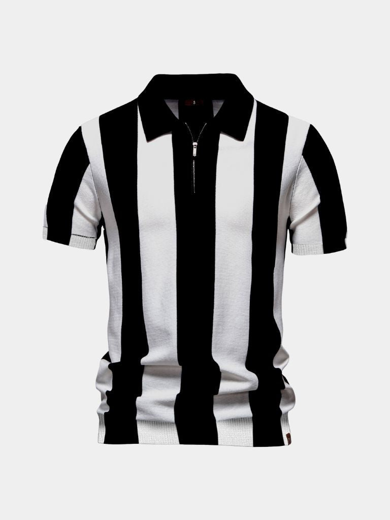 CONOR™™ | Striped Zip Polo