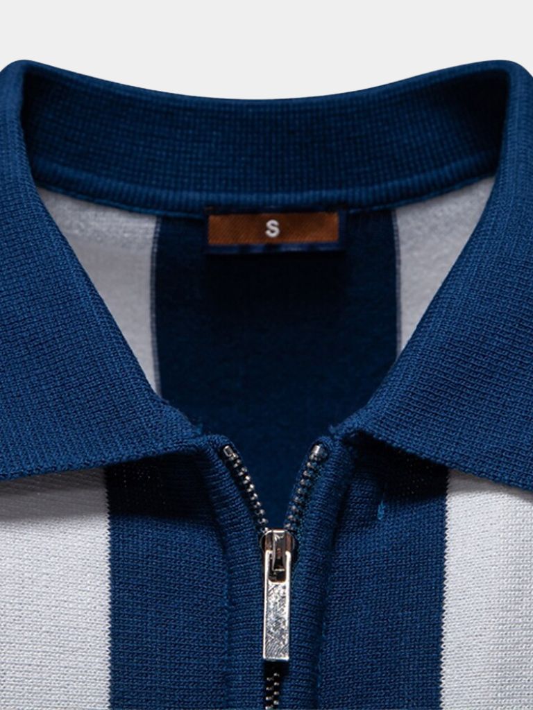CONOR™™ | Striped Zip Polo