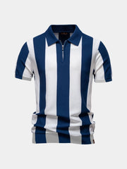 CONOR™™ | Striped Zip Polo