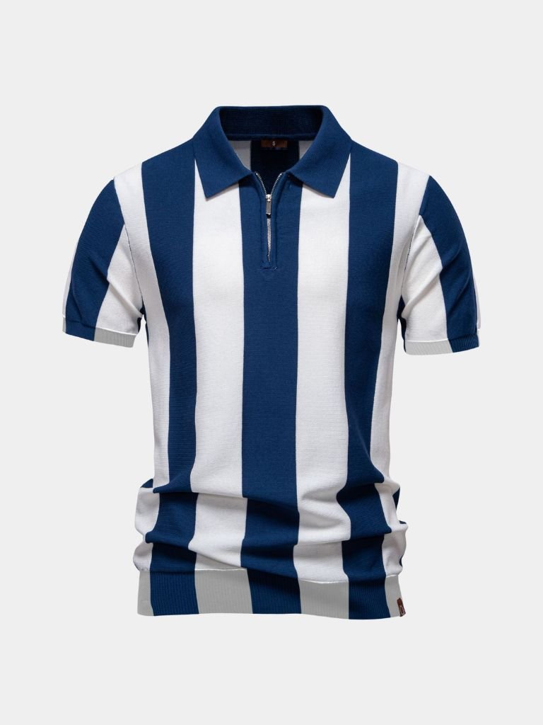 CONOR™™ | Striped Zip Polo