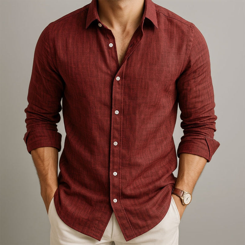 CONOR™™ | Men's Cotton-Linen Longsleeve