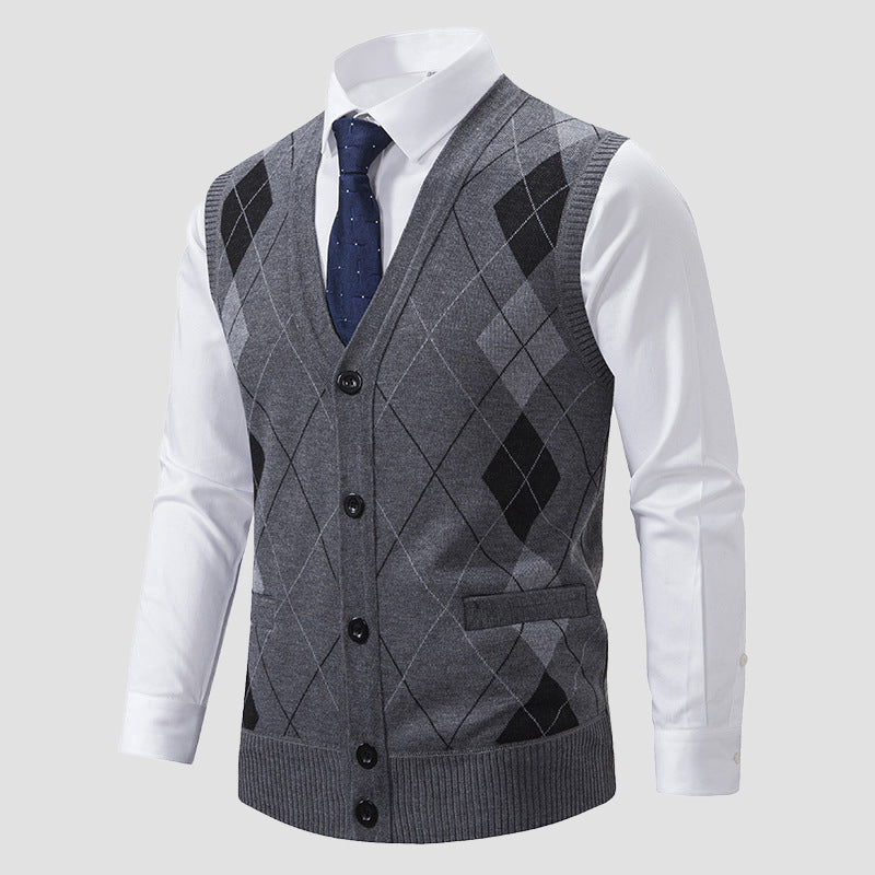 CONOR™™ | Men's Diamond-Knit Lined Vest