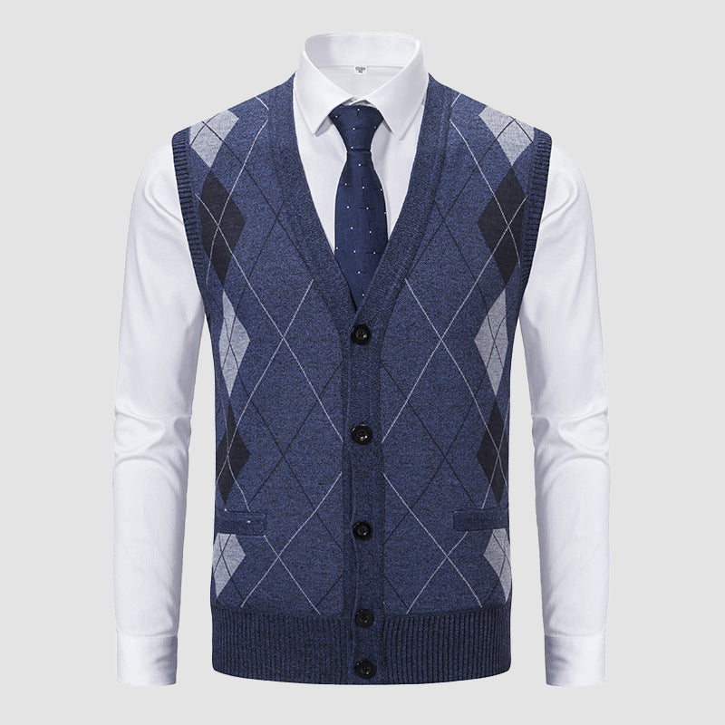 CONOR™™ | Men's Diamond-Knit Lined Vest