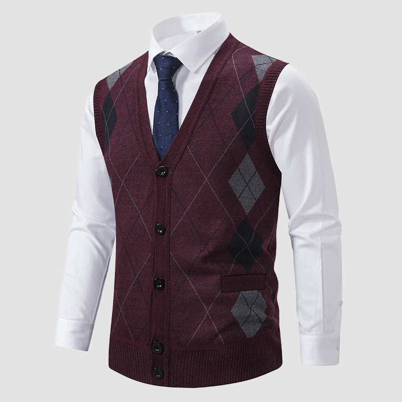CONOR™™ | Men's Diamond-Knit Lined Vest