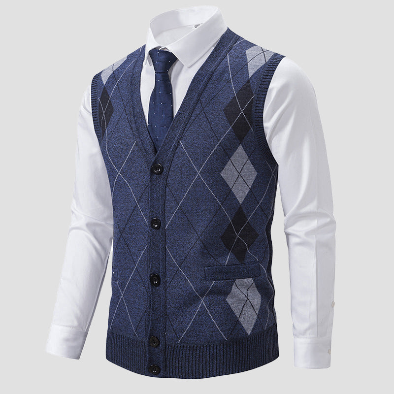 CONOR™™ | Men's Diamond-Knit Lined Vest