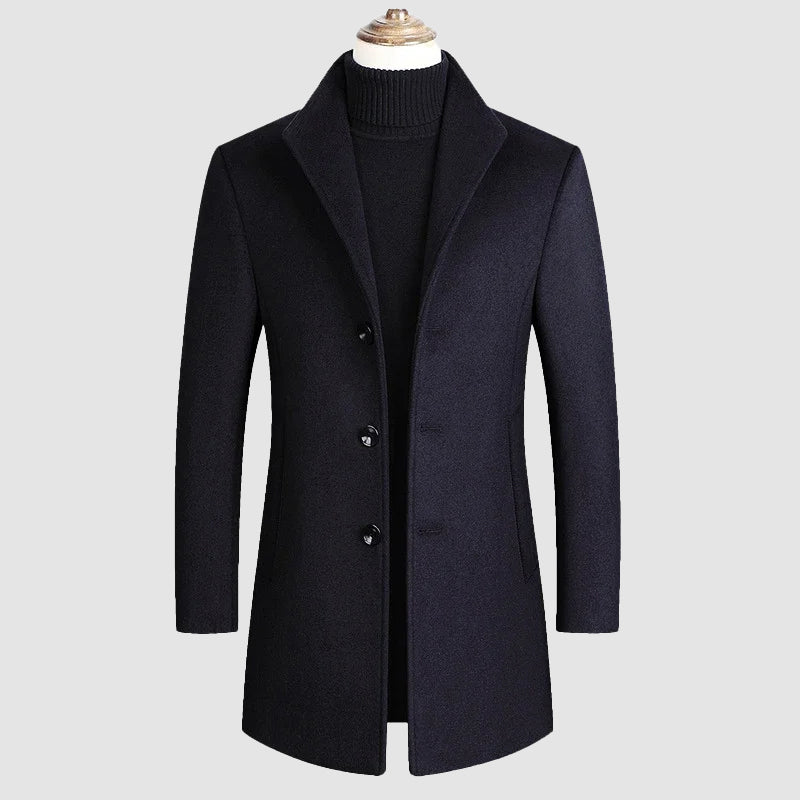 CONOR™™ | Men's Wool-Viscose Overcoat with Nanosilk Lining