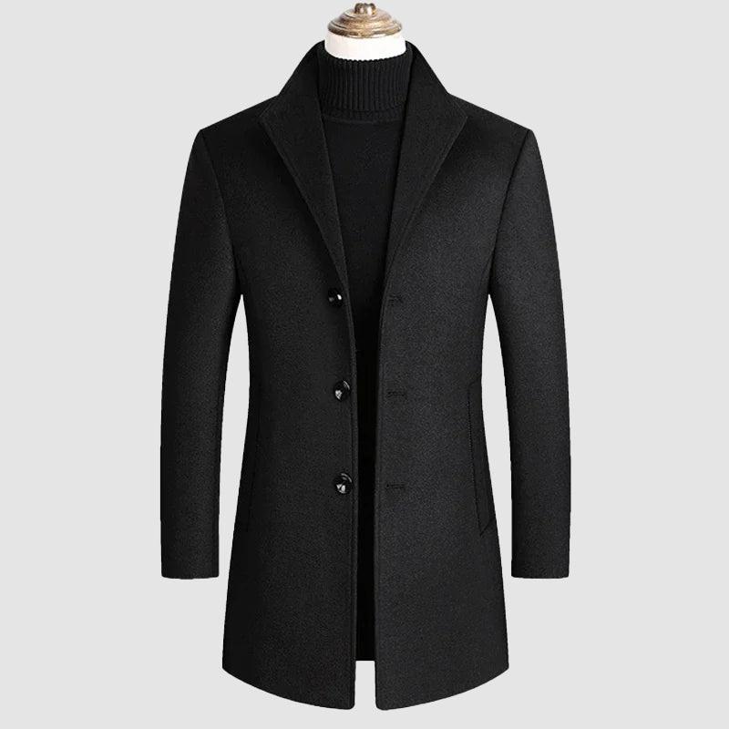 CONOR™™ | Men's Wool-Viscose Overcoat with Nanosilk Lining