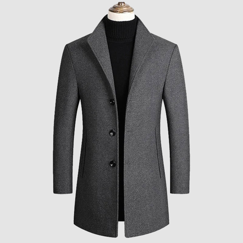 CONOR™™ | Men's Wool-Viscose Overcoat with Nanosilk Lining