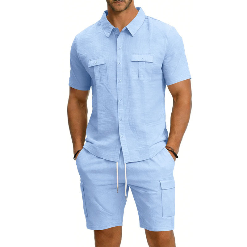CONOR™™ | Men's Utility Pocket Shirt Shorts Set