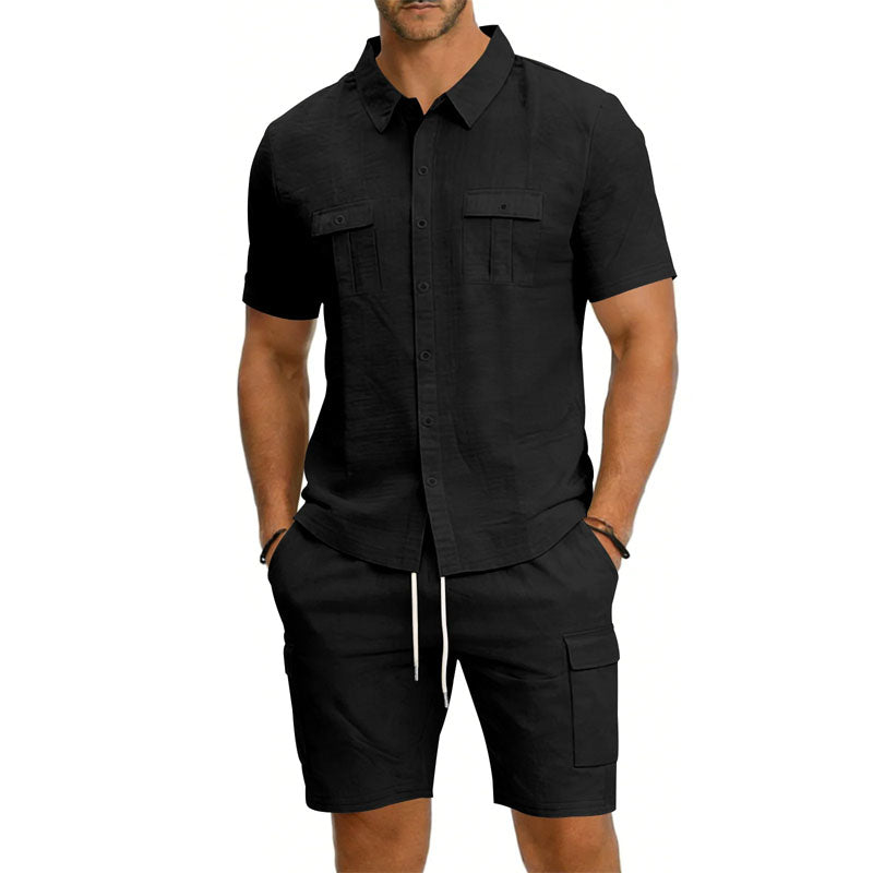 CONOR™™ | Men's Utility Pocket Shirt Shorts Set