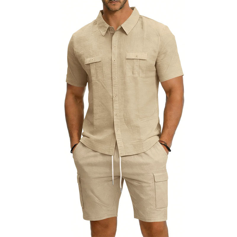 CONOR™™ | Men's Utility Pocket Shirt Shorts Set