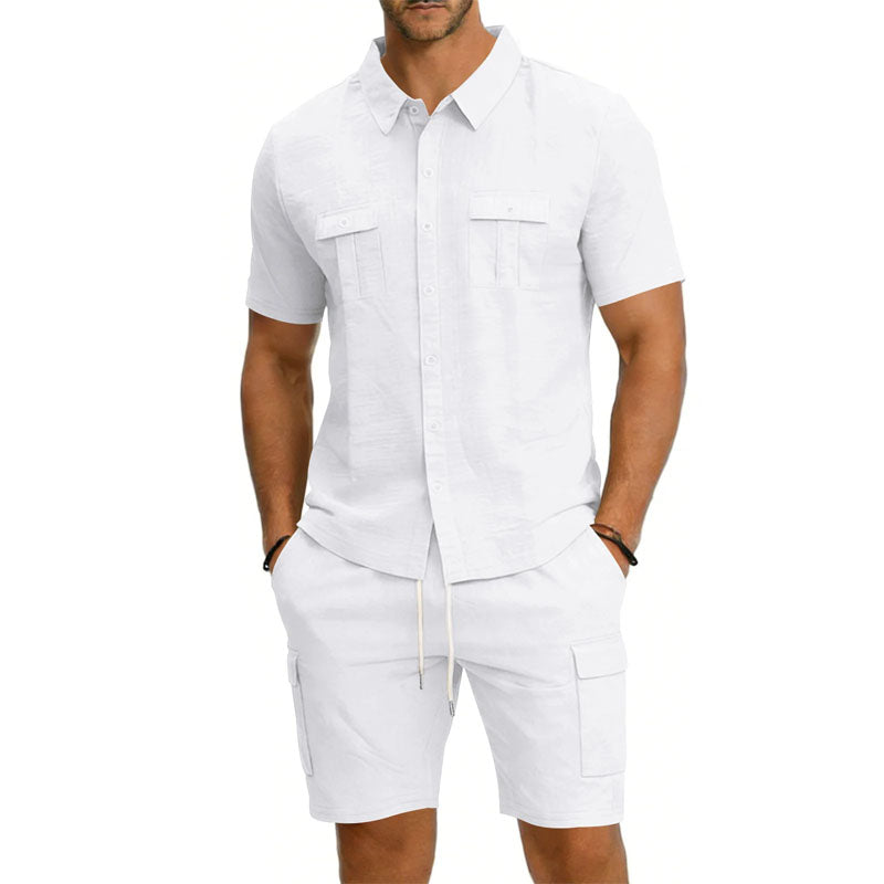 CONOR™™ | Men's Utility Pocket Shirt Shorts Set