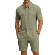 CONOR™™ | Men's Utility Pocket Shirt Shorts Set