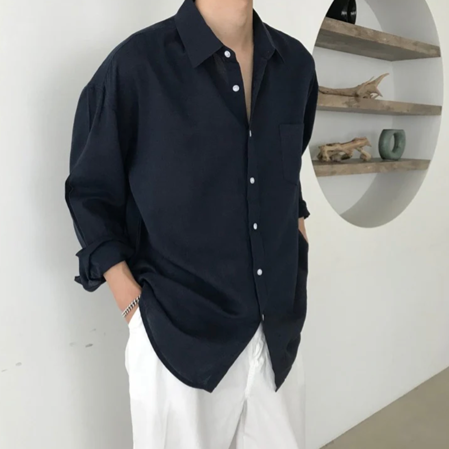 CONOR™™ | Men's Spargi Linen Pocket Shirt