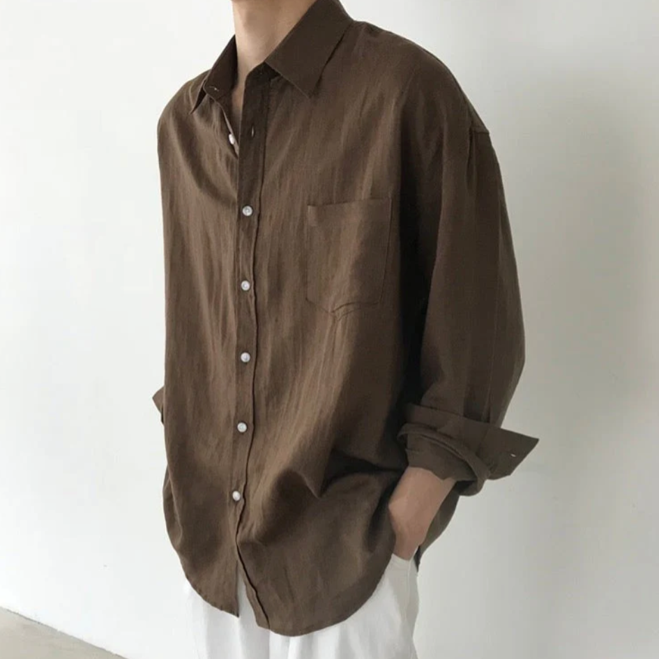 CONOR™™ | Men's Spargi Linen Pocket Shirt