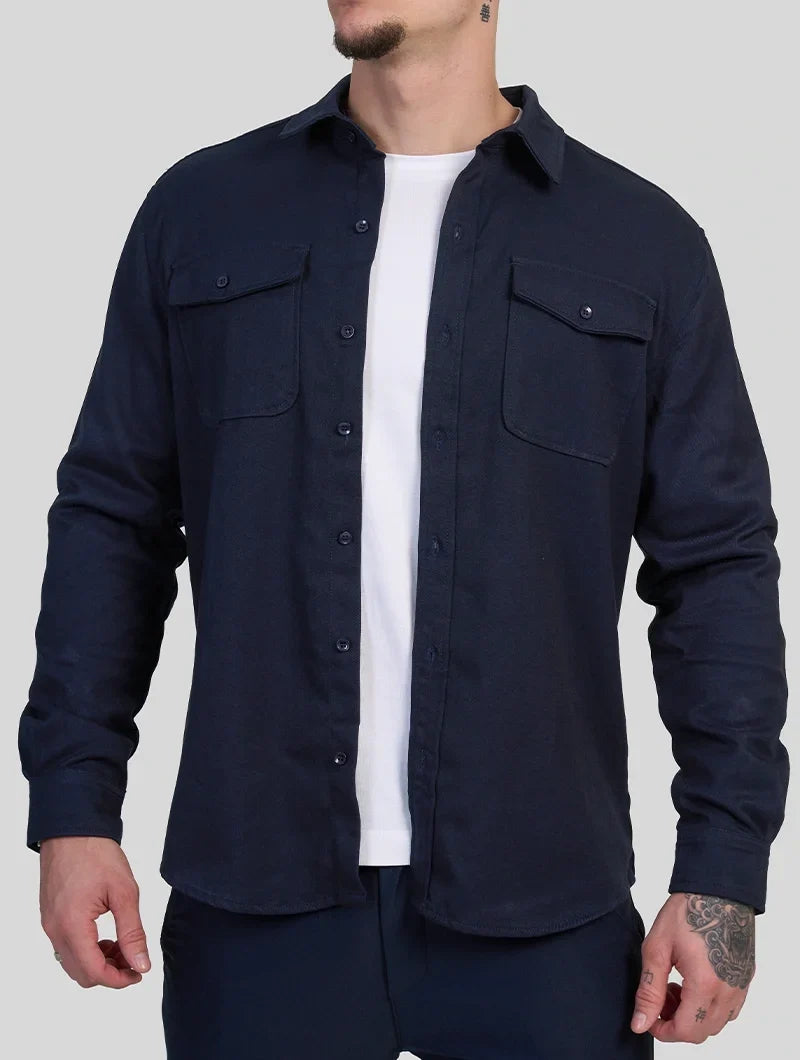 CONOR™ | Simon Overshirt - Navy Blue