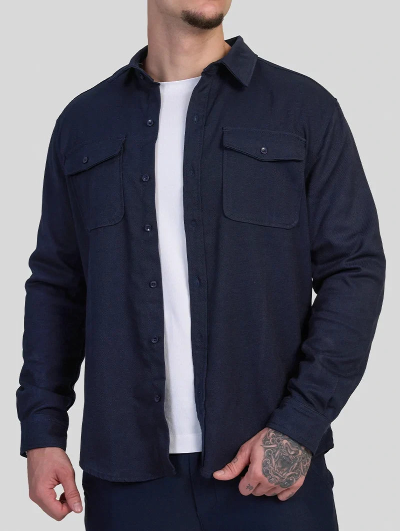CONOR™ | Simon Overshirt - Navy Blue