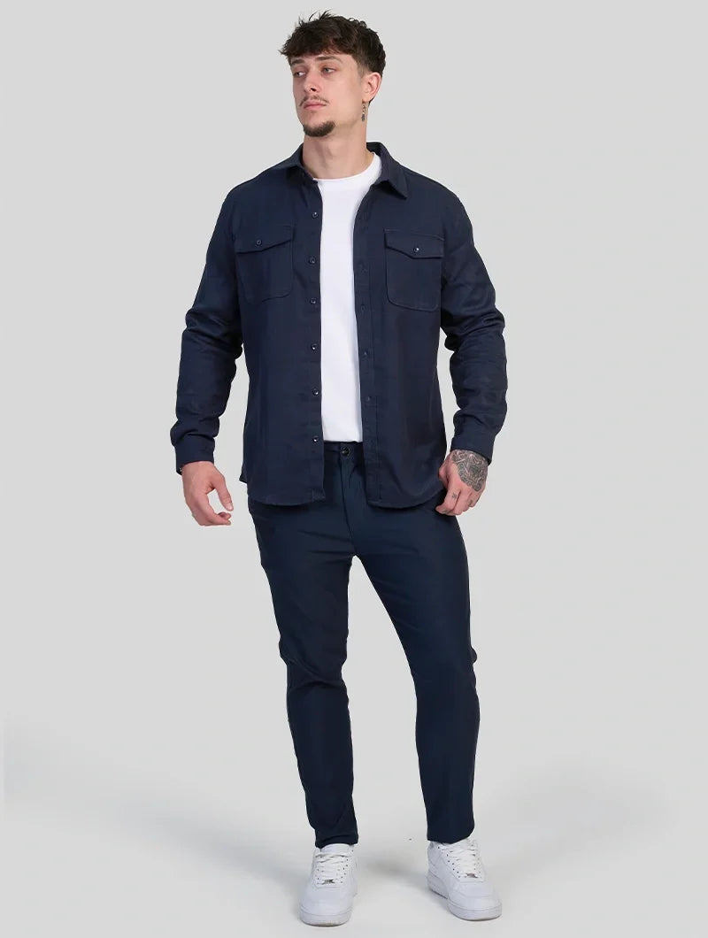 CONOR™ | Simon Overshirt - Navy Blue