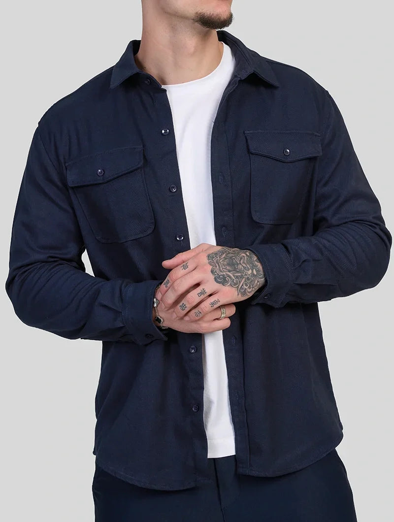 CONOR™ | Simon Overshirt - Navy Blue