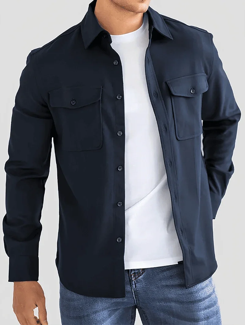CONOR™ | Simon Overshirt - Navy Blue