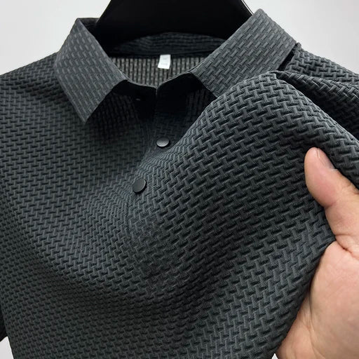 CONOR™™ | Men's Knitted Polyester Polo Shirt
