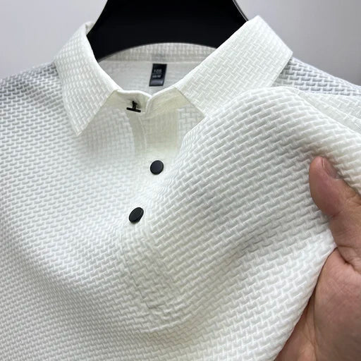 CONOR™™ | Men's Knitted Polyester Polo Shirt