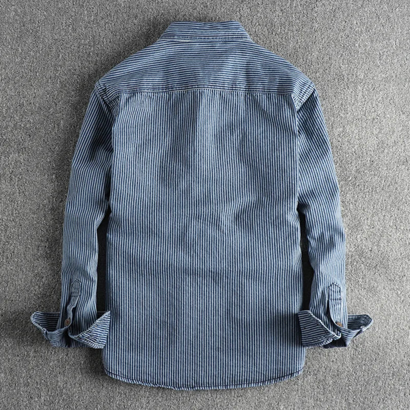 CONOR™™ | Striped Denim Shirt