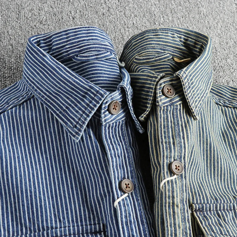 CONOR™™ | Striped Denim Shirt