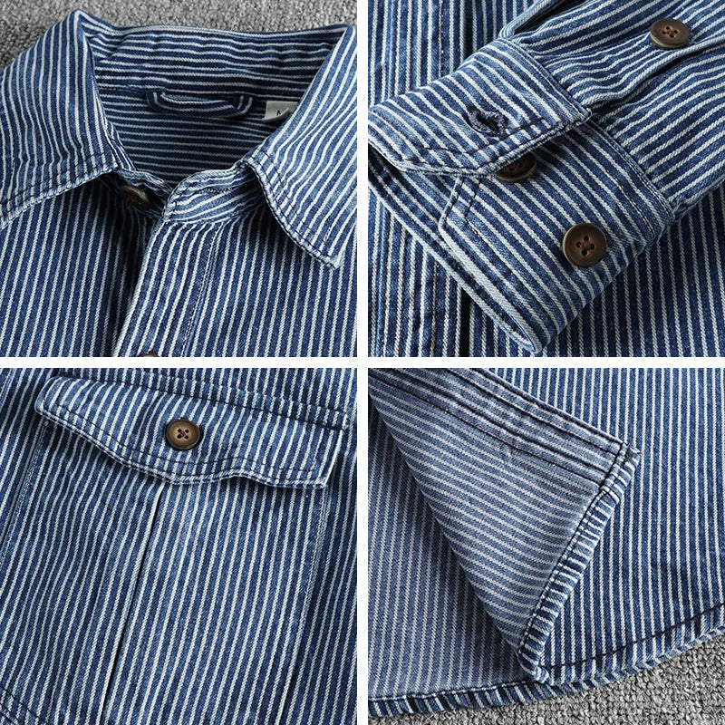 CONOR™™ | Striped Denim Shirt