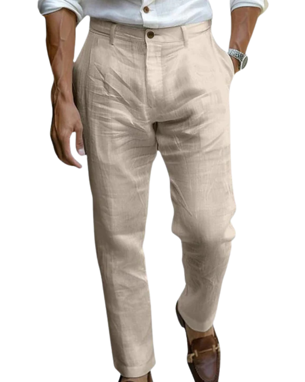 CONOR™™ | Men's Pleated Linen Trousers