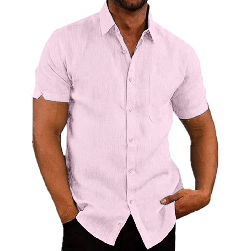 CONOR™™ | Men's Short-Sleeve Linen Shirt