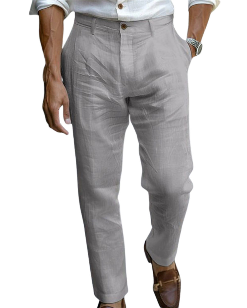 CONOR™™ | Men's Pleated Linen Trousers
