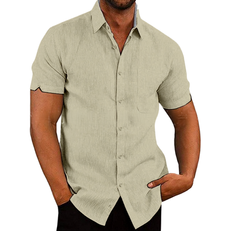 CONOR™™ | Men's Short-Sleeve Linen Shirt
