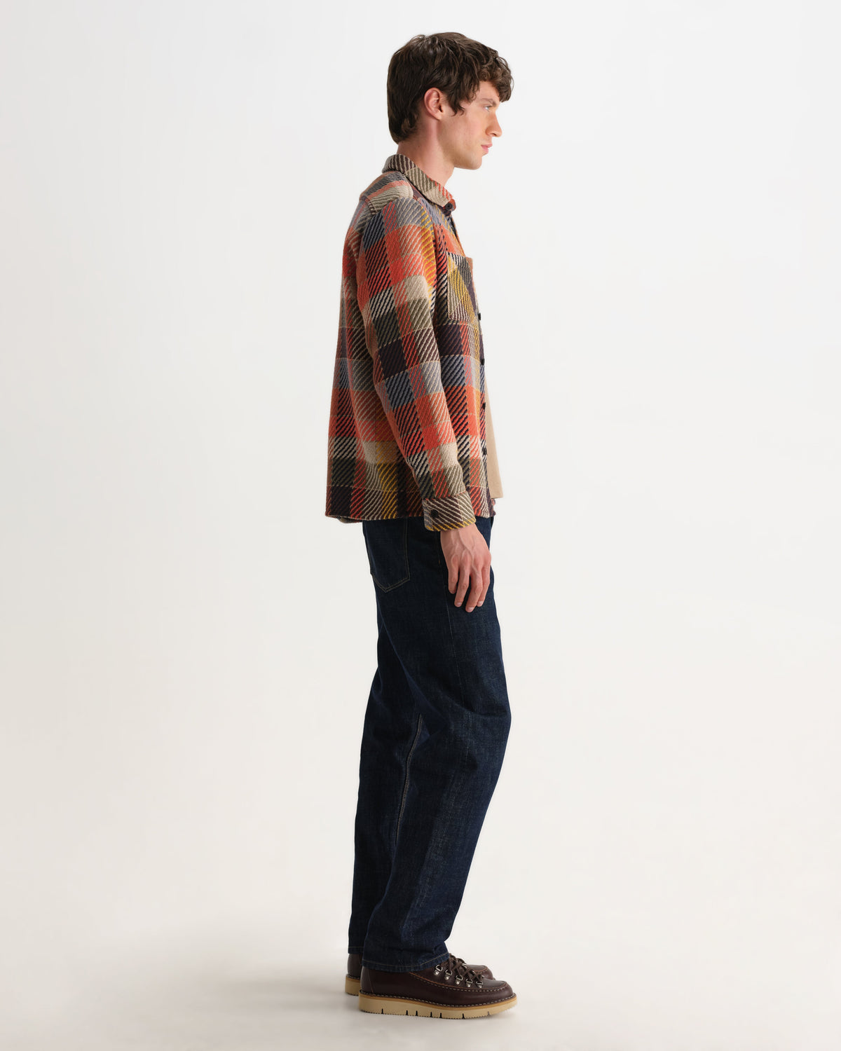 CONOR™ | Whiting - Orange Pike Check Overshirt