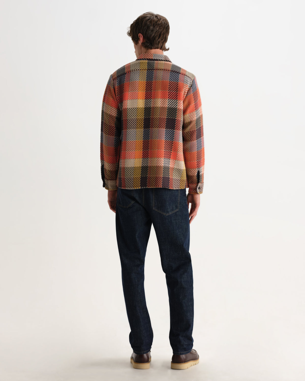 CONOR™ | Whiting - Orange Pike Check Overshirt