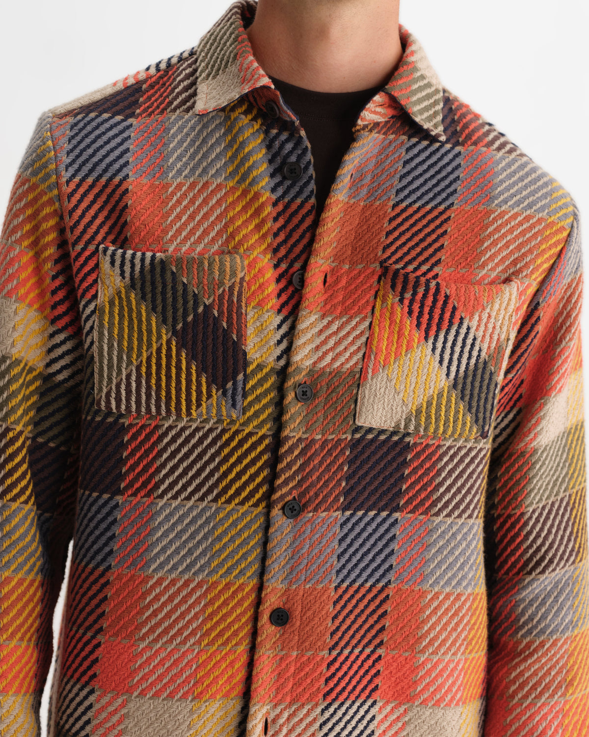 CONOR™ | Whiting - Orange Pike Check Overshirt