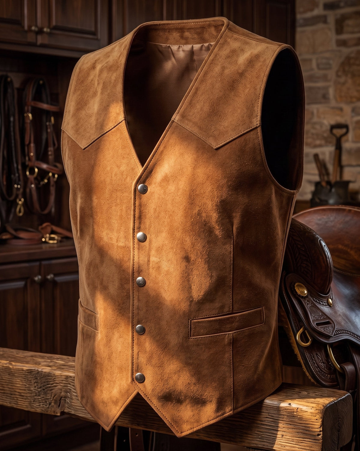 CONOR™ | Brushed Suede Look Vest