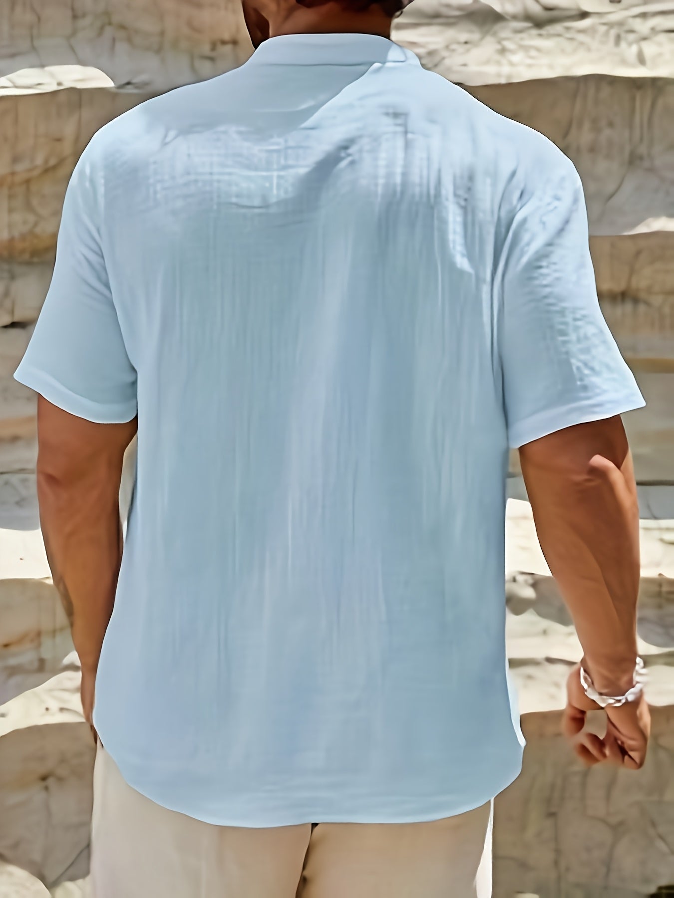 CONOR™™ | Men's Linen V-Neck Shirt