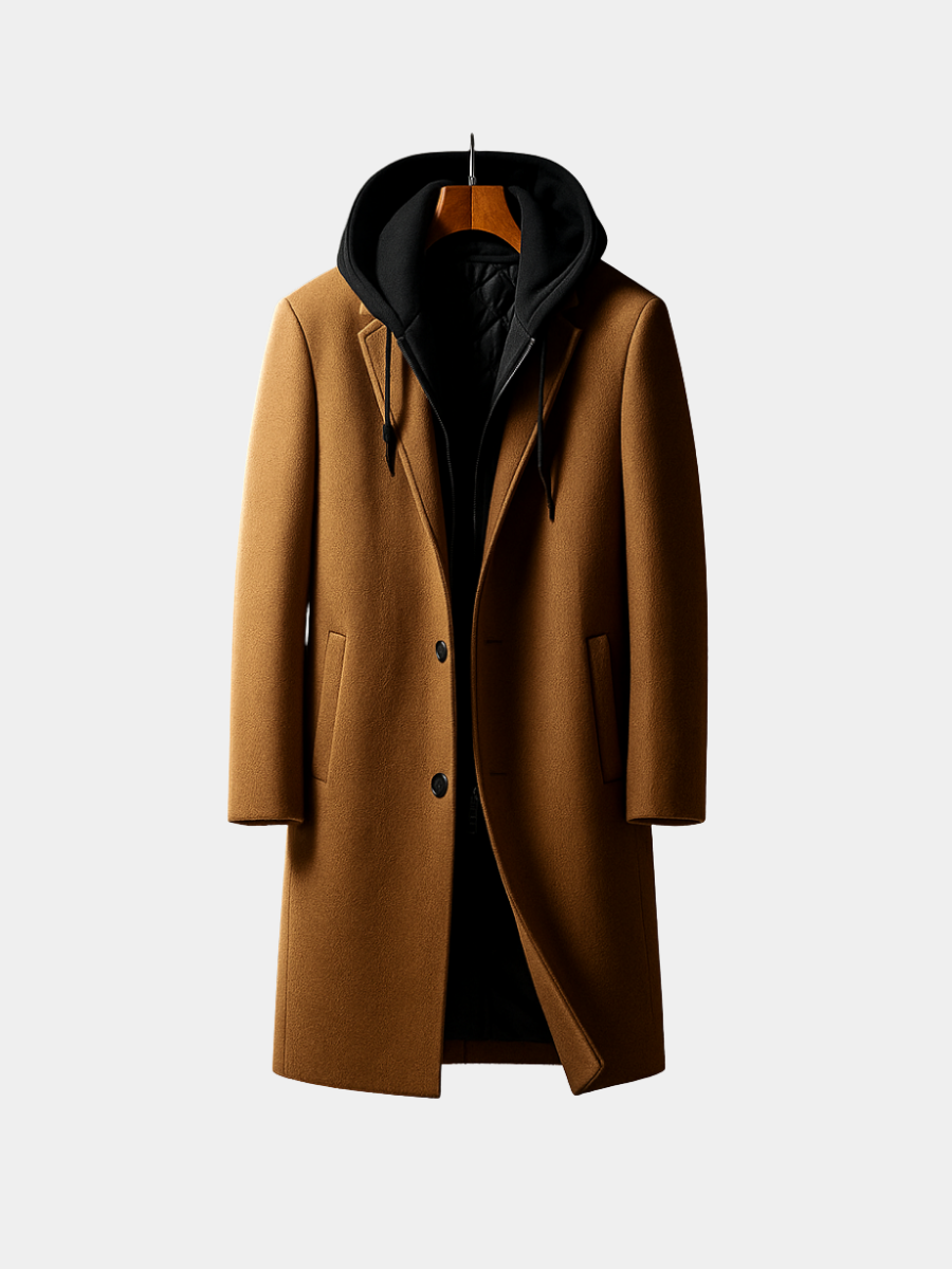 CONOR™ | Men's Wool Hooded Coat
