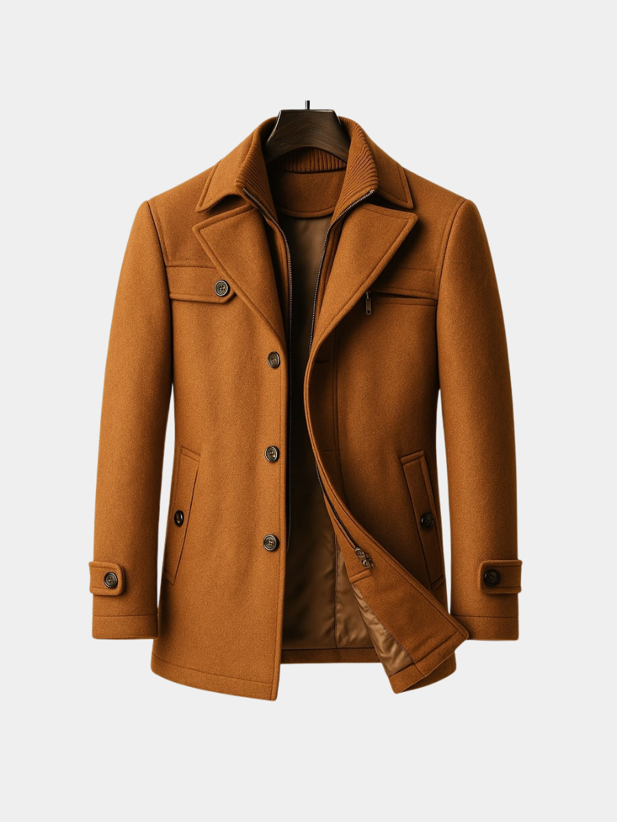 CONOR™ | LONG WOOL COAT FOR MEN