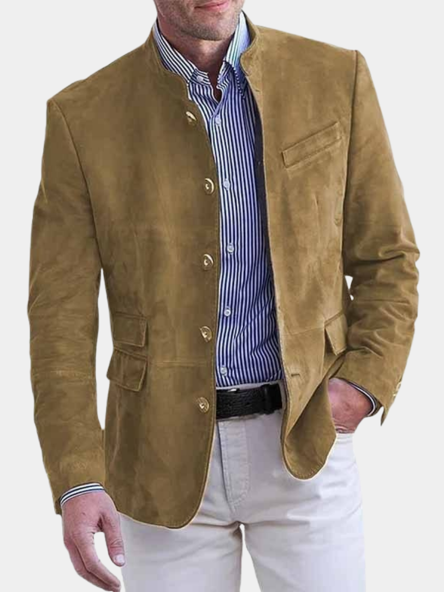 CONOR™ | Men's Collared Suede Blazer