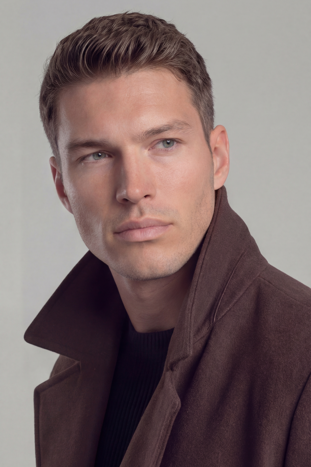 CONOR™ | Brown Wool Peacoat