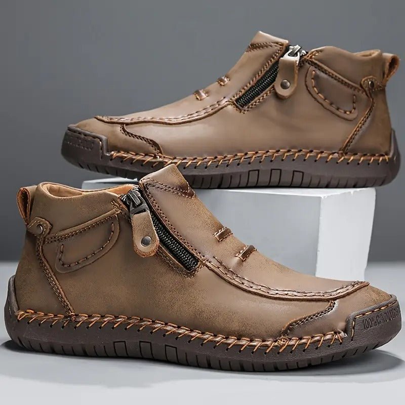 CONOR™ | Men's Hand-Stitched Zip Ankle Boots