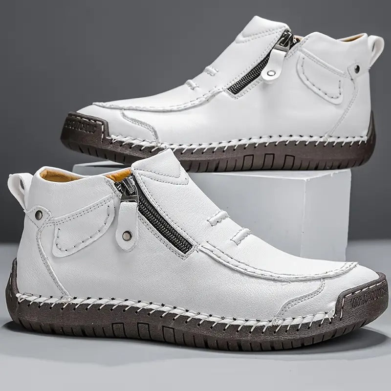 CONOR™ | Men's Hand-Stitched Zip Ankle Boots