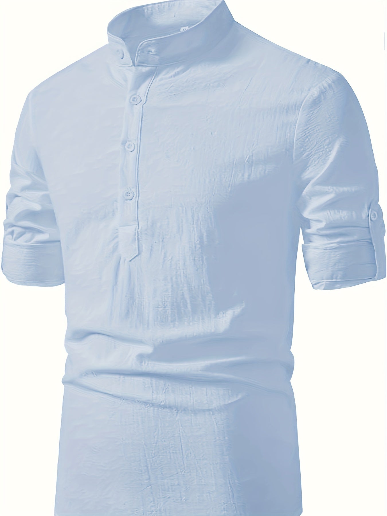 CONOR™™ | Men's Cotton-Linen Popover Shirt