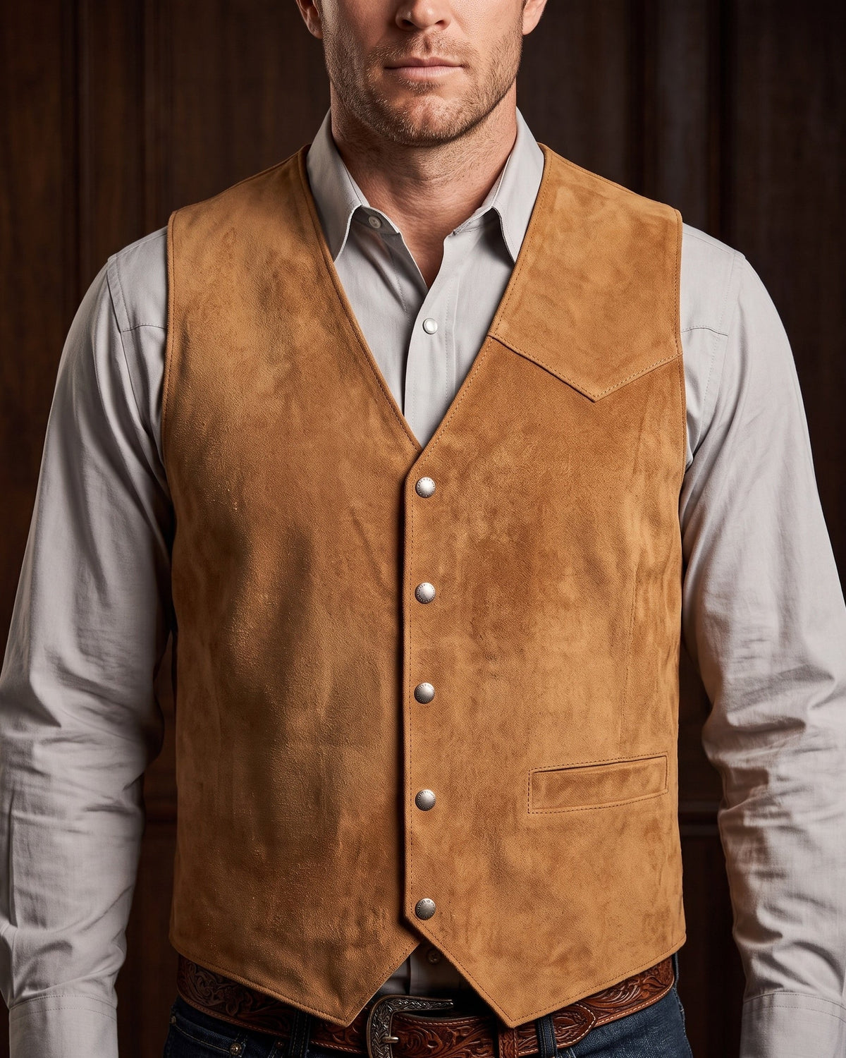 CONOR™ | Brushed Suede Look Vest