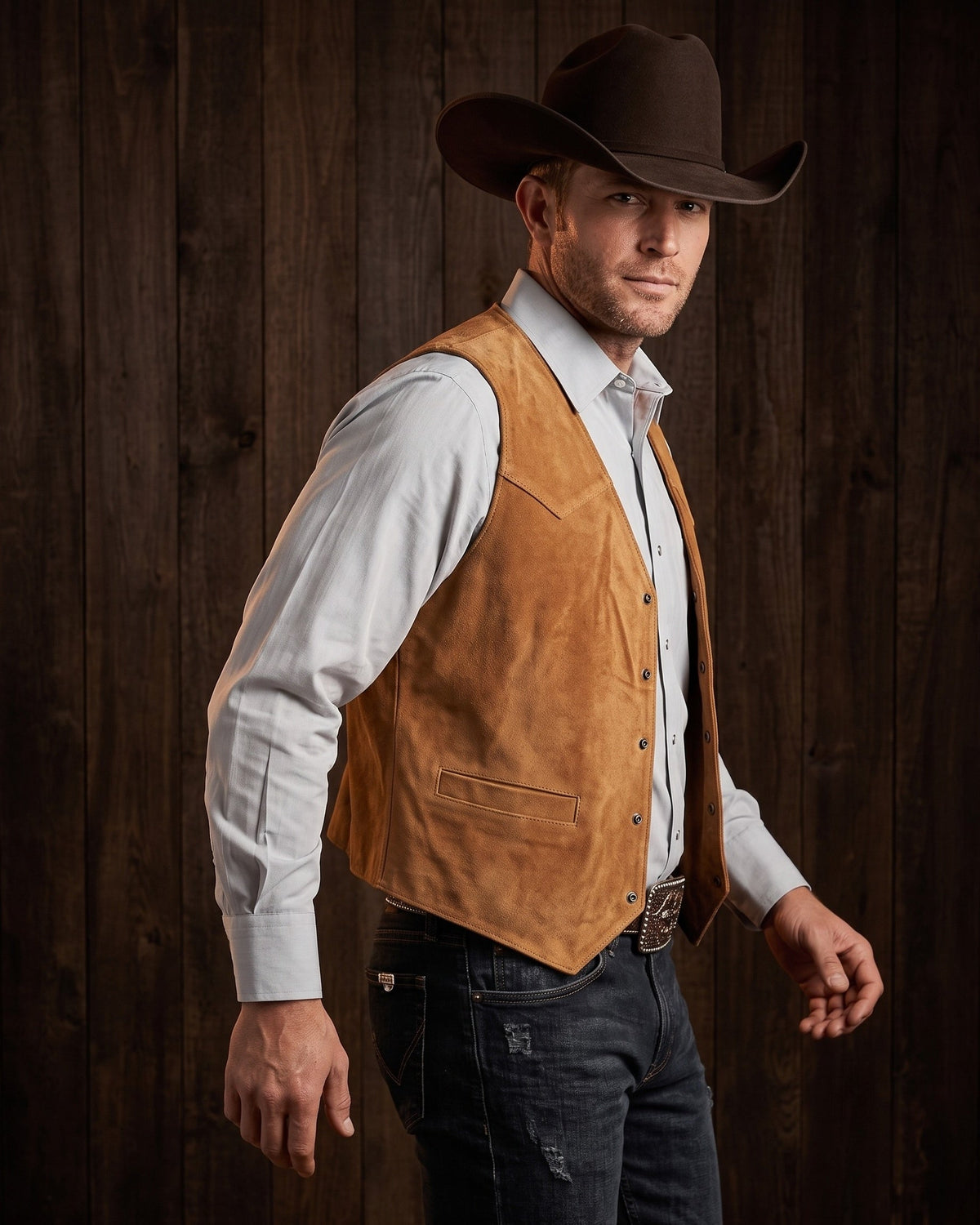 CONOR™ | Brushed Suede Look Vest